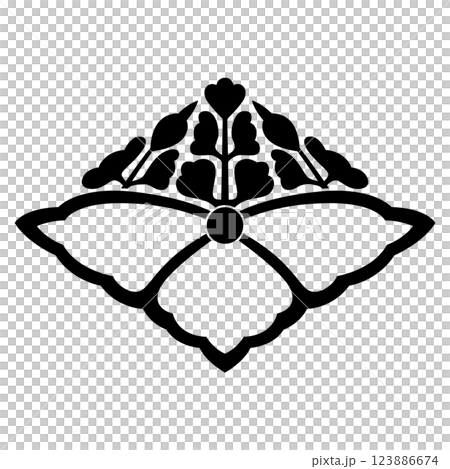 家紋です。細中陰桐菱といいます。 123886674