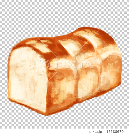 手描きな食パン 123886704