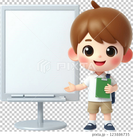little boy with board Presentation little boy with board Presentation 123886735