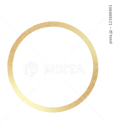 金の輪、金箔、和風イメージの背景素材（JPEG/PNG) 123886901