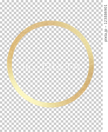 金の輪、金箔、和風イメージの背景素材（JPEG/PNG) 123886901