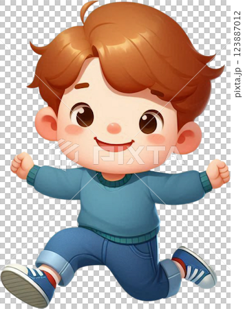 happy little boy jumping on white jumping happy little boy jumping on white jumping 123887012