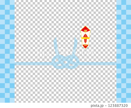 水引のベクターイラスト プレゼント用包装用紙背景イラスト 水引のベクターイラスト プレゼント用包装用紙背景イラスト 123887320