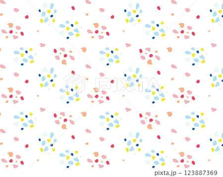 カラフルで可愛いペイント風の背景イラスト素材 カラフルで可愛いペイント風の背景イラスト素材 123887369