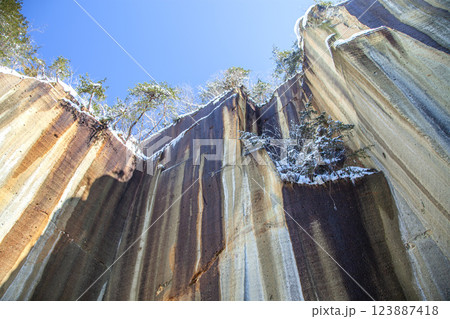 冬の瓜割石庭公園 冬の瓜割石庭公園 123887418