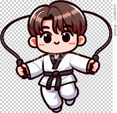 Taekwondo jump rope Taekwondo jump rope 123887557