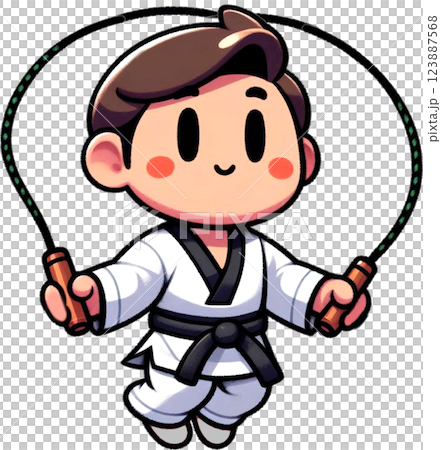 Taekwondo jump rope Taekwondo jump rope 123887568