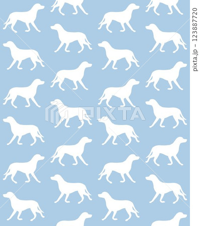 Vector seamless pattern of dog silhouette 123887720