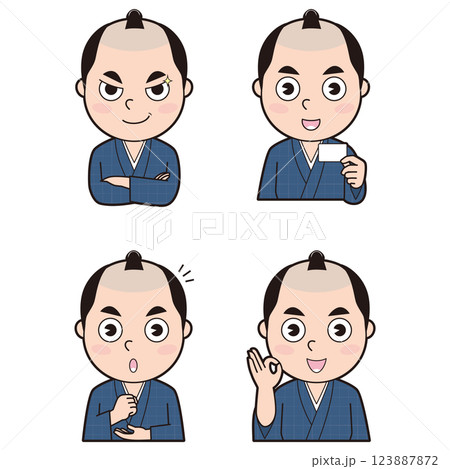 江戸町人男性⑥ 123887872