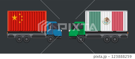 International Trade and Tariff Illustration 123888259