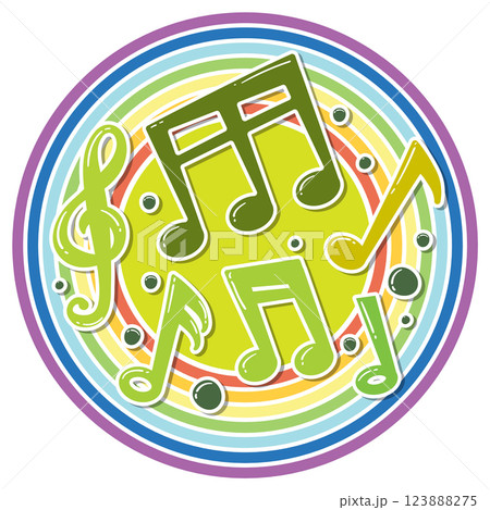 Colorful Musical Notes in Harmony 123888275