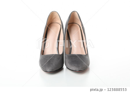 Women's high-heeled shoes on a white background Women's high-heeled shoes on a white background 123888553