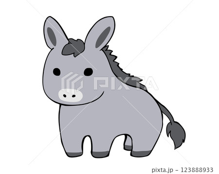 まるっこい ロバ 123888933