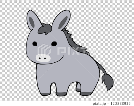 まるっこい ロバ 123888933