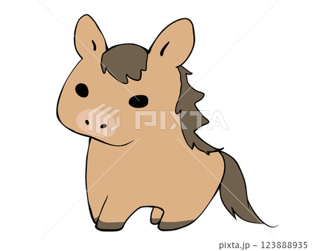 まるっこい 馬 123888935