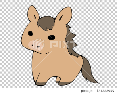 まるっこい 馬 123888935