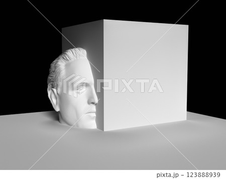 Half a plaster head Half a plaster head 123888939