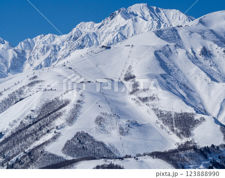 五竜岳と八方尾根スキー場　長野県白馬村 123888990