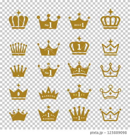 Simple golden crown Simple golden crown 123889098