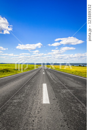 The road receding into the distance The road receding into the distance 123889152