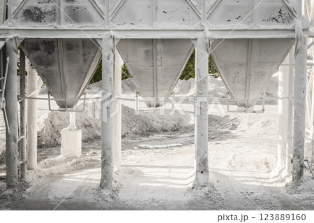 Part of a small cement factory 123889160