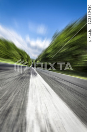The white line on the road 123889450