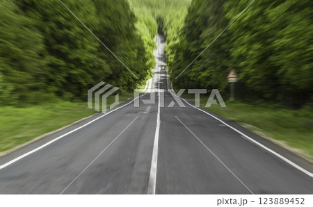The road receding into the distance The road receding into the distance 123889452