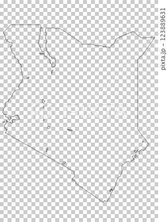 肯亞空白地圖 123889631