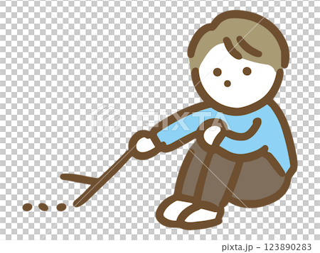 つまらなそうな若い男性 つまらなそうな若い男性 123890283