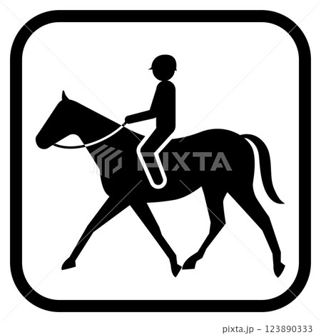 乗馬のアイコン 123890333