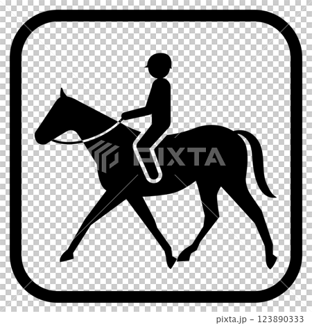 乗馬のアイコン 123890333