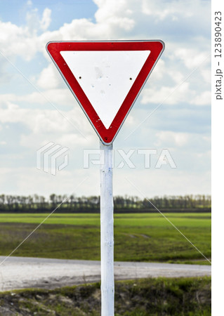 Crossroads rural roads and main Crossroads rural roads and main 123890423