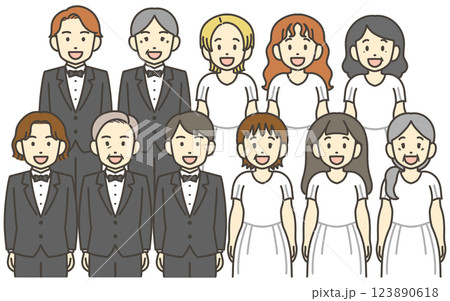 合唱団のイラスト 123890618