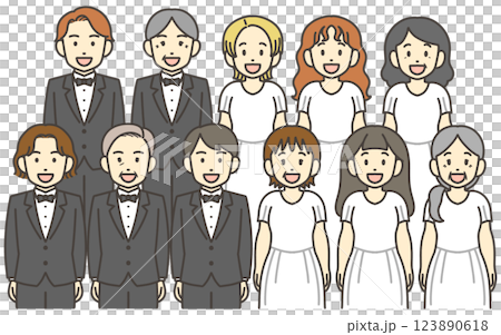 合唱団のイラスト 123890618