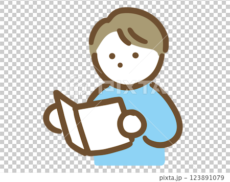 A man reading a book 123891079