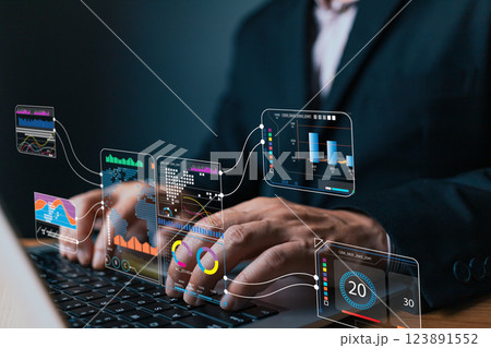Business online digital market. businessman use graphs report and progress of business and analyze financial,and investment. Use technology to plan strategy to success goals and growth stock. Business online digital market. businessman use graphs report and progress of business and analyze financial,and investment. Use technology to plan strategy to success goals and growth stock. 123891552