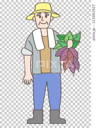 さつまいも農家の人 123891927