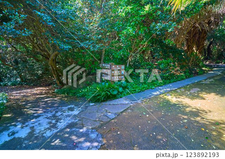 高知県 足摺岬の遊歩道の四国のみち道標(亀石,駐車場など) 高知県 足摺岬の遊歩道の四国のみち道標(亀石,駐車場など) 123892193