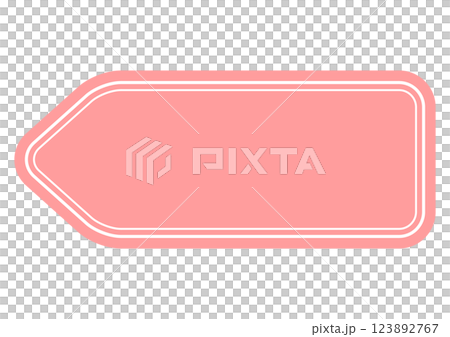 Pink label style heading frame 123892767