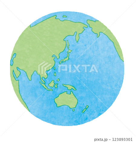 シンプルな地球のイラスト シンプルな地球のイラスト 123893301