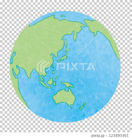 シンプルな地球のイラスト シンプルな地球のイラスト 123893301