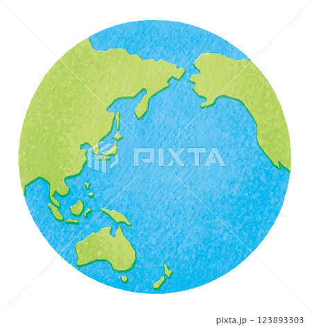 シンプルな地球のイラスト 123893303