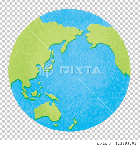 シンプルな地球のイラスト 123893303