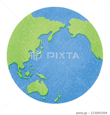 シンプルな地球のイラスト シンプルな地球のイラスト 123893304