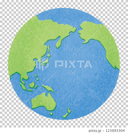 シンプルな地球のイラスト シンプルな地球のイラスト 123893304