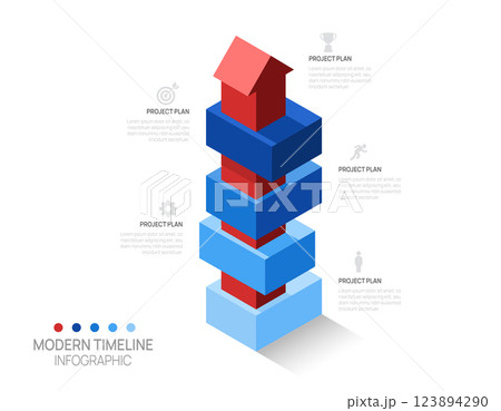 Infographics isometric arrow symbol timeline business 5 steps to success template. Infographics isometric arrow symbol timeline business 5 steps to success template. 123894290
