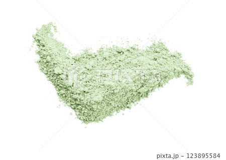 Green powder isolated on transparent background. Green powder isolated on transparent background. 123895584