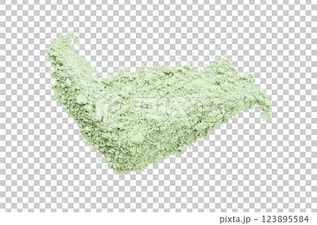 Green powder isolated on transparent background. Green powder isolated on transparent background. 123895584