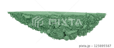 Green powder isolated on transparent background. 123895587
