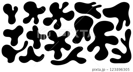 Organic blob, blot. Random blob organic...のイラスト素材 [123896305] - PIXTA